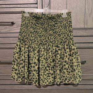 Green cheetah skirt